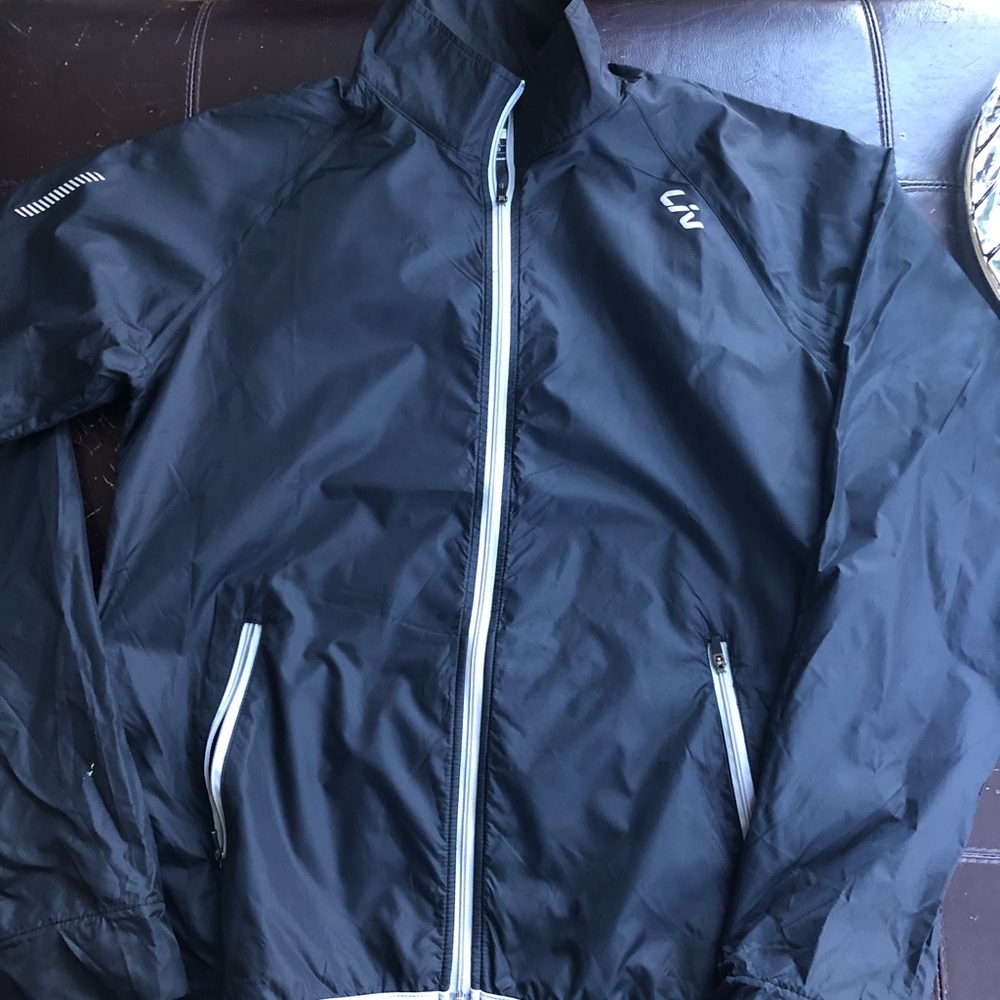 Black running jacket